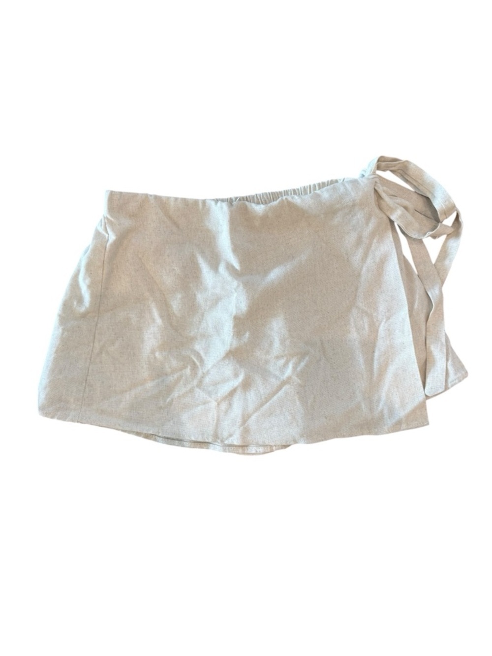 Aqua Cream Linen Skort